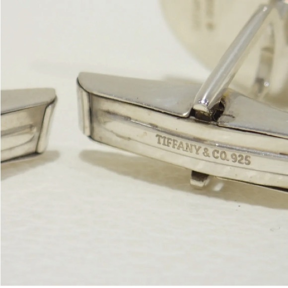 Authentic Vintage Tiffany & Co. 1995 Atlas Groove 925 Sterling Silver Cufflinks - Picture 7 of 9